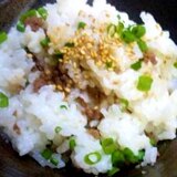 レンチンで簡単！肉そぼろ混ぜご飯